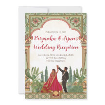 Invitación digital de recepción de boda india