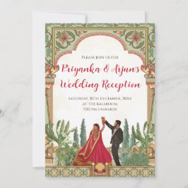 Invitación digital de recepción de boda india