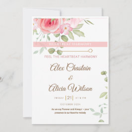 Invitación digital del Boda de armonía HeartBeat