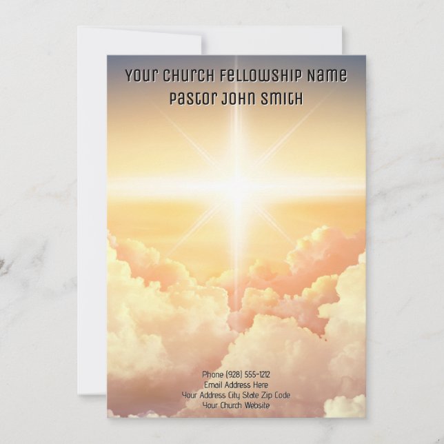 Invitación DIGITAL DESCARGA Iglesia de la Nube Celestial Cris (Anverso)