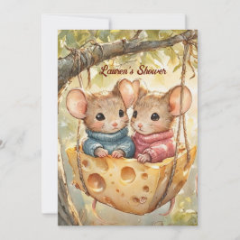 Invitación digital descargable para gemelos niño y
