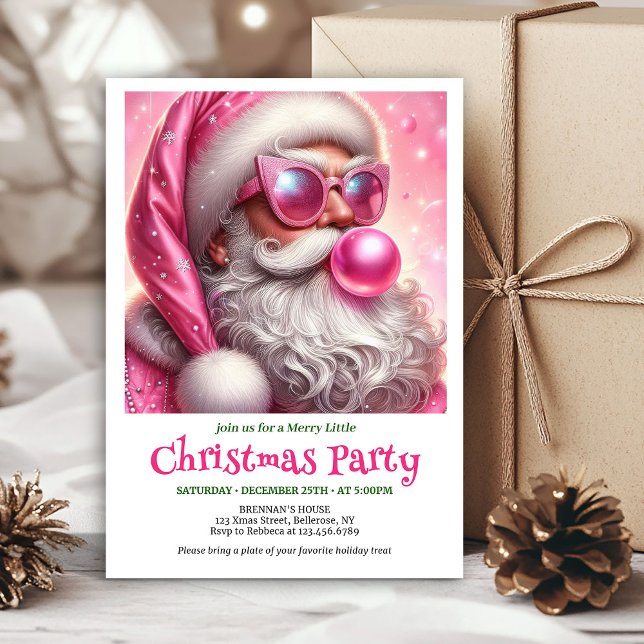 Invitación Digital Funny Santa Sunglasses Christmas Invites (Digital Funny Santa Sunglasses Christmas Invitation

)