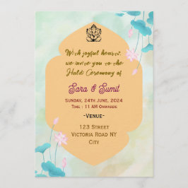 Invitación Digital Haldi Ceremony Invitations
