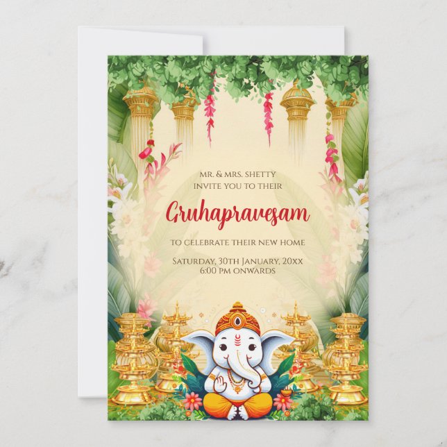 Invitación digital india para la inauguración de l (Anverso)