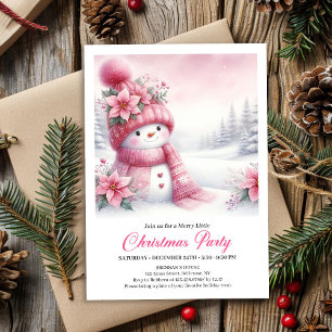 Invitación digital navideña infantil hombre de nie