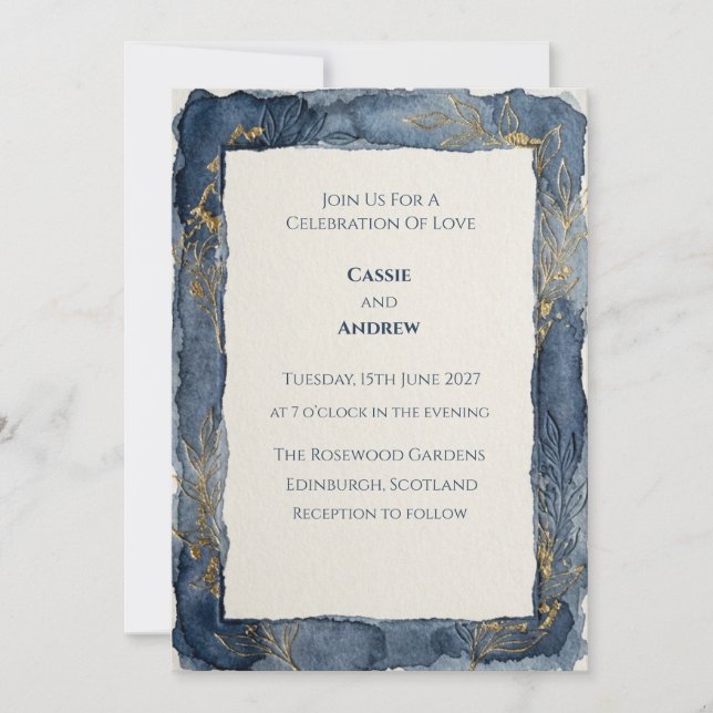 Invitación digital para boda en finca escocesa (Anverso)
