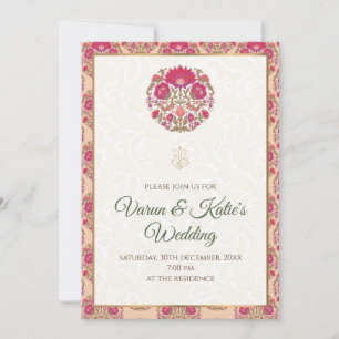 Invitación digital para boda india y boda hindú