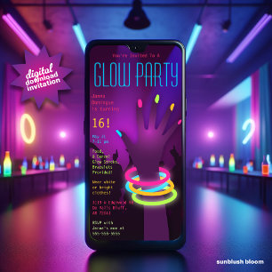 Invitación digital para fiesta de adolescentes con