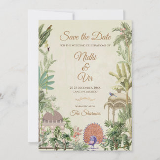 Invitación digital para guardar la fecha de una bo