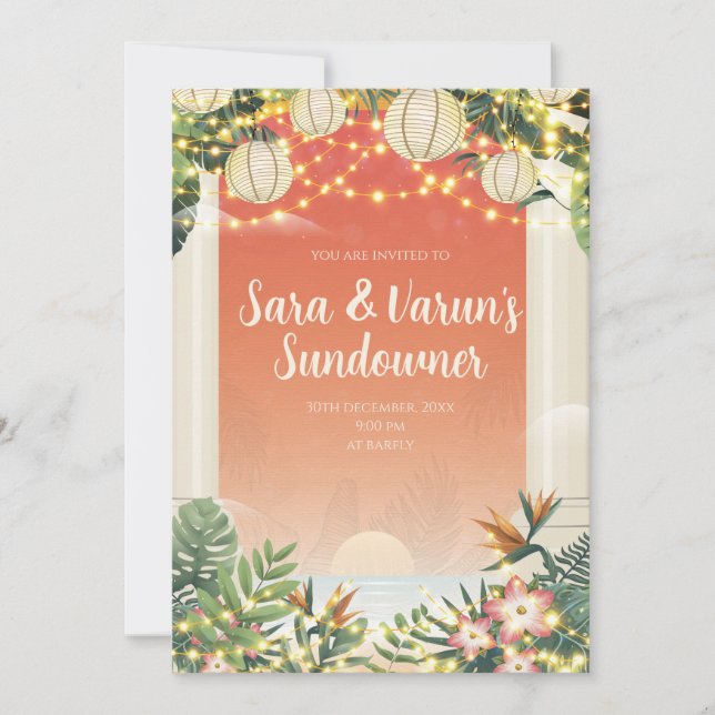 Invitación digital para la fiesta posterior a la b (Anverso)