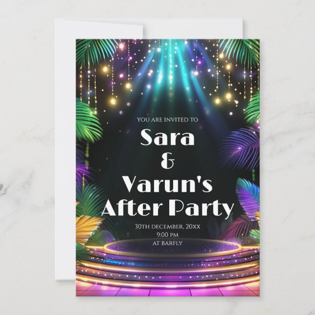 Invitación digital para una fiesta de cócteles al  (Anverso)