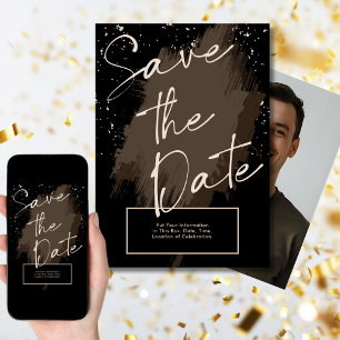 Invitación Digital Save the Date Add Your Event Generic Black
