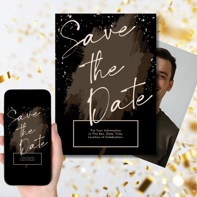 Invitación Digital Save the Date Add Your Event Generic Black (Subido por el creador)