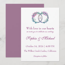 Invitación Digitalis bodas románticas de dedalera