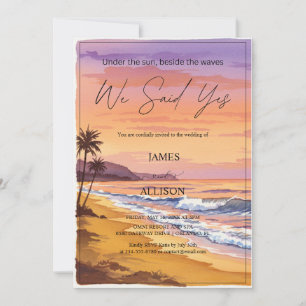 Invitación Dijimos que sí - Boho Beach California y Boda