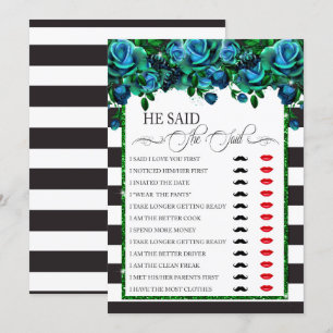 Invitación Dijo/Ella Dijo Juego De Ducha De Novias