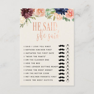 Invitación Dijo Que Dijo Que boda/Juego de compromiso