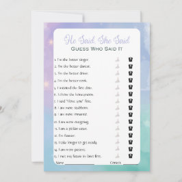 Invitación Dijo Que Dijo Que Era Un Juego De Ducha De Novias