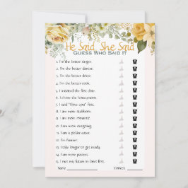 Invitación Dijo Que Dijo Que Era Un Juego De Ducha De Novias