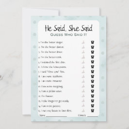 Invitación Dijo Que Dijo Que Era Un Juego De Ducha De Novias