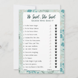 Invitación Dijo Que Dijo Que Era Un Juego De Ducha De Novias