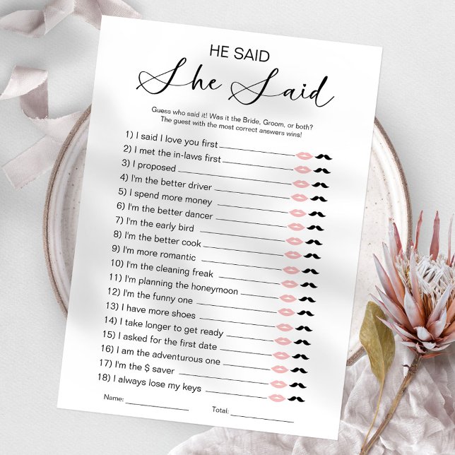 Invitación Dijo Que Dijo Que Era Un Juego De Ducha De Novias (Subido por el creador)