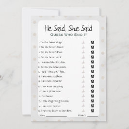 Invitación Dijo Que Dijo Que Era Un Juego De Ducha De Novias