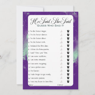 Invitación Dijo Que Dijo Que Era Un Juego De Ducha De Novias