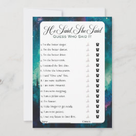 Invitación Dijo Que Dijo Que Era Un Juego De Ducha De Novias