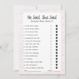 Invitación Dijo Que Dijo Que Era Un Juego De Ducha De Novias