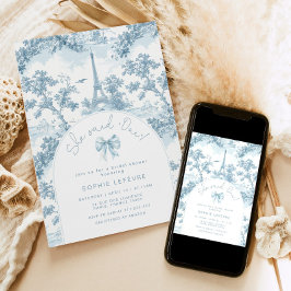 Invitación Dijo que la ducha de novia romántica de Oui French