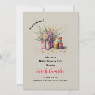 Invitación Dijo Que Oui Macaron La Ducha Bridal Fête