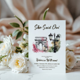 Invitación Dijo Que Oui Paris Bridal Shower Parich Brunch
