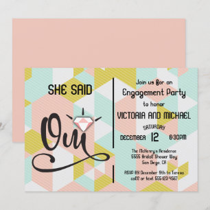 Invitación Dijo que Oui sí partido moderno de compromiso