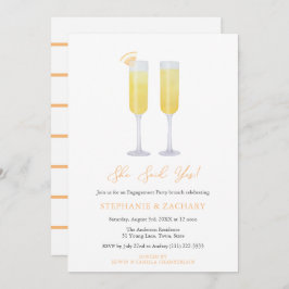 Invitación Dijo Que Sí Brunch Bubbly Engagement Party
