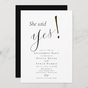 Invitación Dijo Que Sí, Compromiso Minimalista.