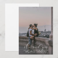 DIJO QUE SÍ Foto de caligrafía Guardar la invitaci