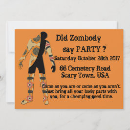 Invitación ¿Dijo Zombody Fiesta?