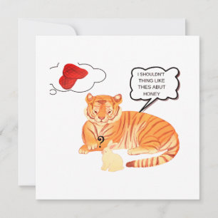 Invitación Dilema divertida de tigre y conejito - Cómic de an