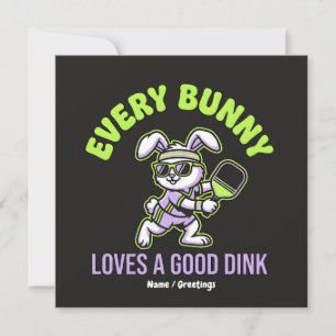 Invitación Dilllo de Pascua Divertido Cada Conejo Ama un Dink