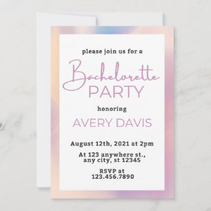 Invitación DINA Holografía de la fiesta de la Bachelorette