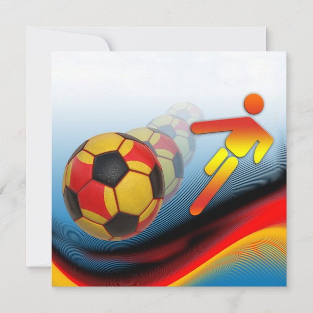 Invitación Dinámica del fútbol y del fútbol (Anverso)