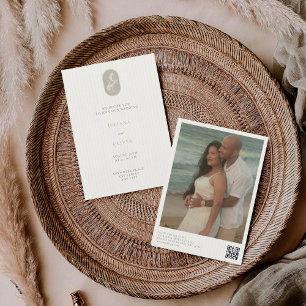 Invitación Dinero antiguo, código QR de caballo ecuestre boda