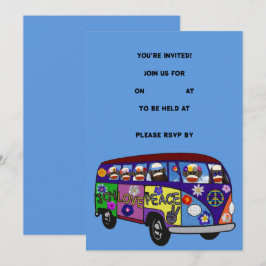 Invitación Dinero de Calcetín Autobús de la Paz