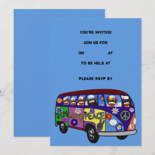 Invitación Dinero de Calcetín Autobús de la Paz