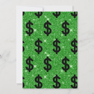 Invitación Dinero Símbolo de Dólar Patrón Finanzas Wall Stree