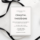 Invitación Dinero viejo | Lujo tranquilo | Blanco y negro<br><div class="desc">Una invitación a la boda intemporal y elegante, inspirada en la moda de lujo francesa y el diseño minimalista. Con una refinada tipografía en blanco y negro, un delicado espaciado y un clásico borde de doble línea, esta invitación evoca la estética del "dinero viejo" con un toque moderno. Perfecto para...</div>
