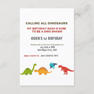 Invitación Dino Bash