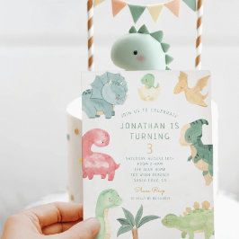 Invitación Dino Fiesta Dino mite Cumpleaños