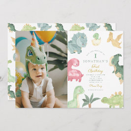 Invitación Dino Fiesta Dino mite Foto Cumpleaños